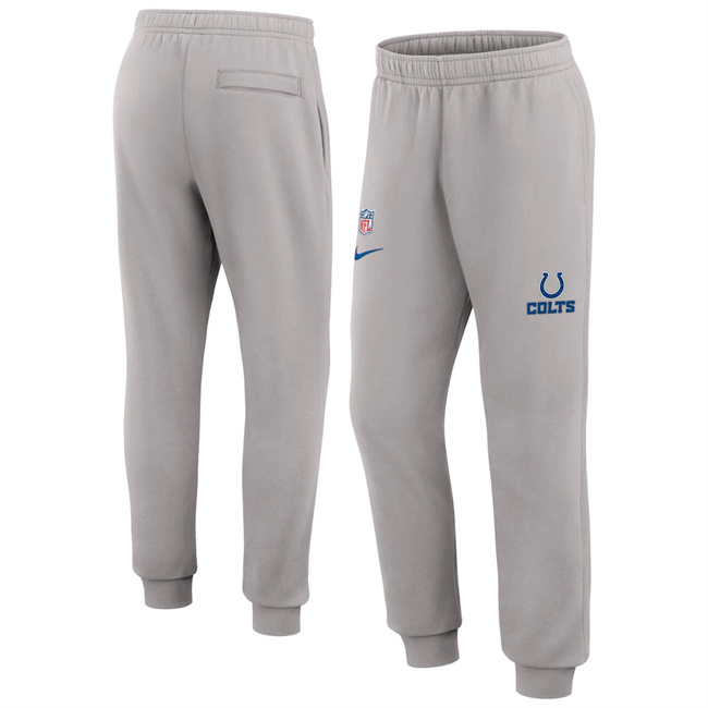 Men's Indianapolis Colts Grey Chop Block Fleece Sweatpants